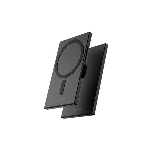 Blupebble 3-Card Standard Sized Magnetic Card Holder with RFID Protection, Black