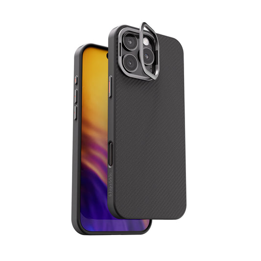 Blupebble FaserSchutz Case with MagSafe iPhone 16 Pro 6.3, Black/Gray